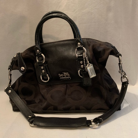 COACH Madison Black Op Art Bag
